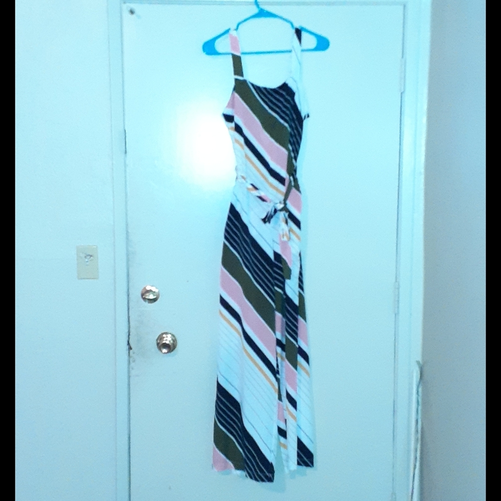Multi colored stripped jumpsuit